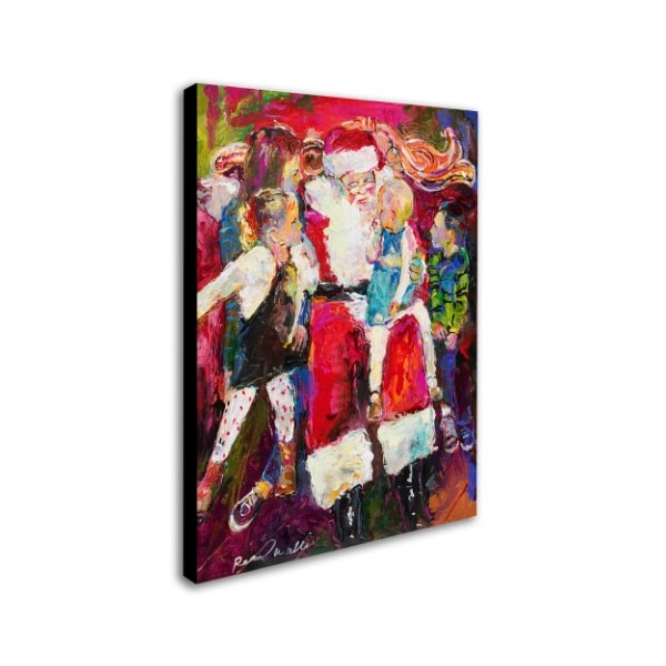 Richard Wallich 'Santa And Bailey' Canvas Art,14x19